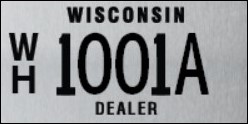 Wholesale Dealer Plate
