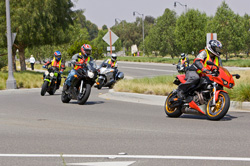 motorcycles turning