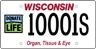 Donate Life Wisconsin license plate