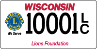 Lions Foundation license plate.
