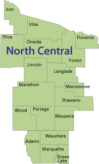 North Central region of Wisconsin
