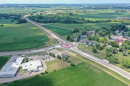 Aerial view of WIS 69