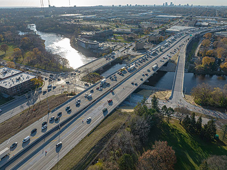 I-43 interstate after reconstruction