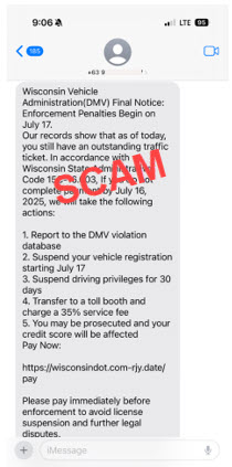 example of Final Notice Scam