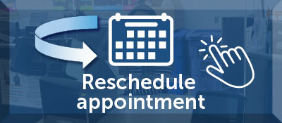 reschedule appointment button