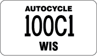 Current Autocycle Plate
