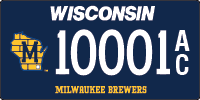 Milwaukee Brewers license plate