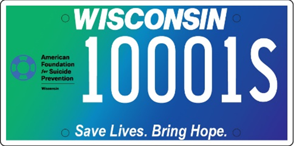 American Foundation for Suicide Prevention plate