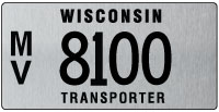 Transporter license plate issued 2011