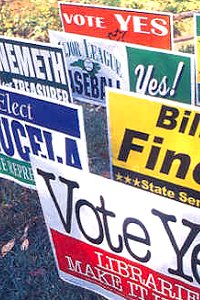 Voting signs