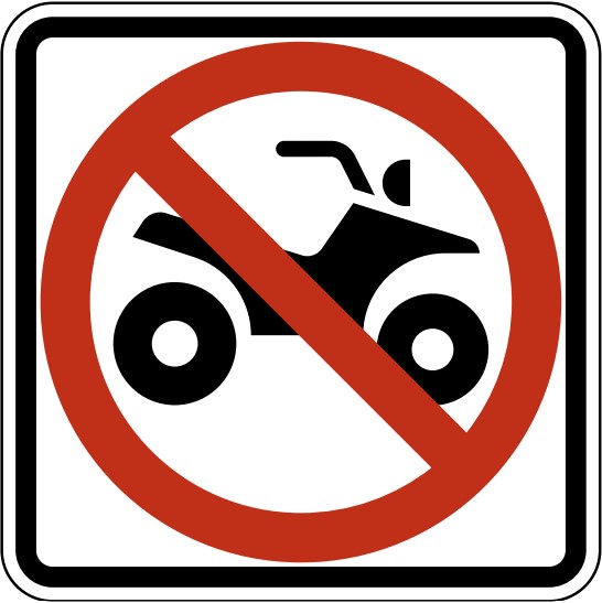 No ATV Traffic symbol sign R9-16