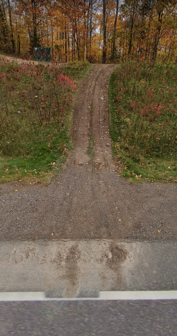 Loose gravel deposited on highway