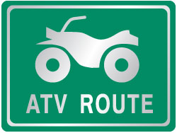 ATV route sign