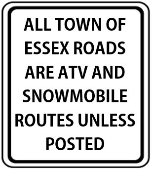 Proper black on white regulatory sign to combine ATV and snowmobile routes