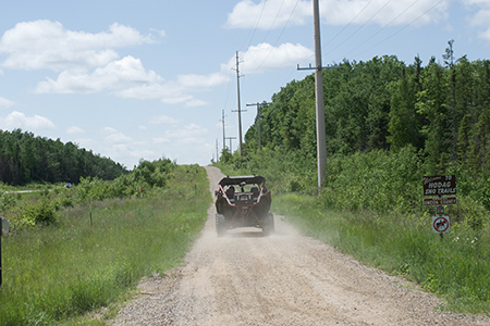 ATV on a dirt trail