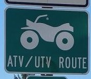 Improper ATV/UTV Route sign