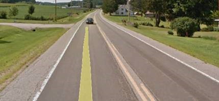 Roadway in rural area