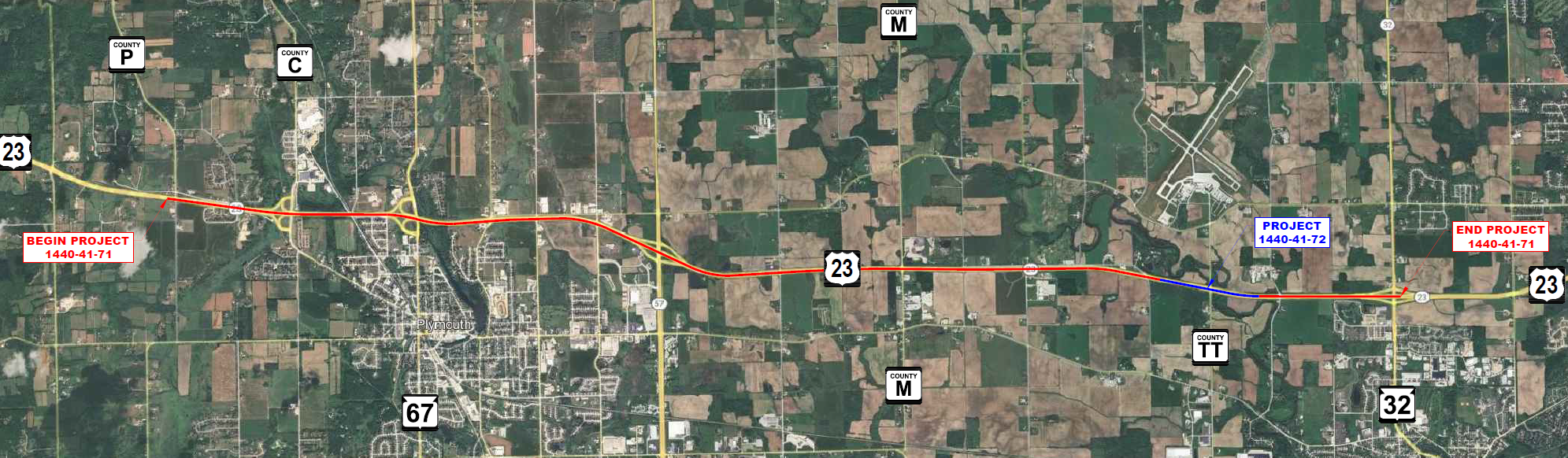 location map 23 to County P
