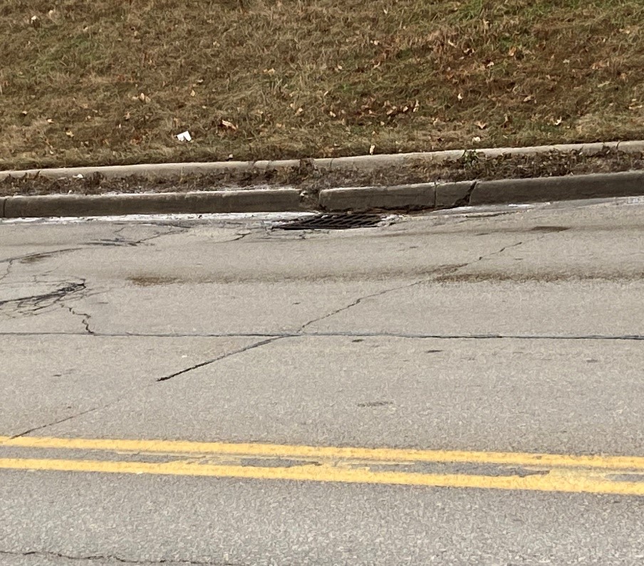 a pavement on road