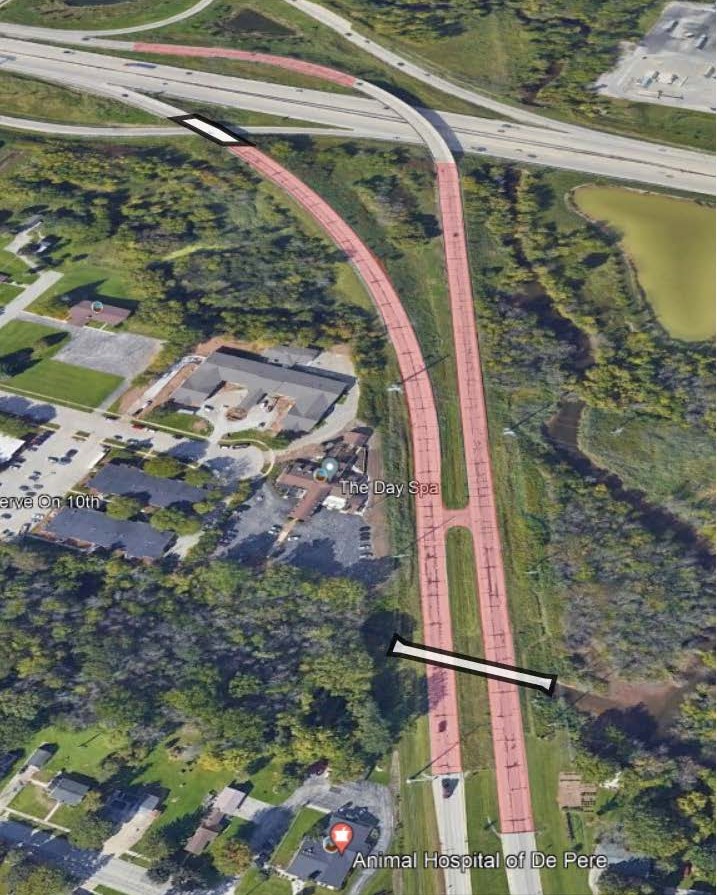 Locations of structure work in project limits
