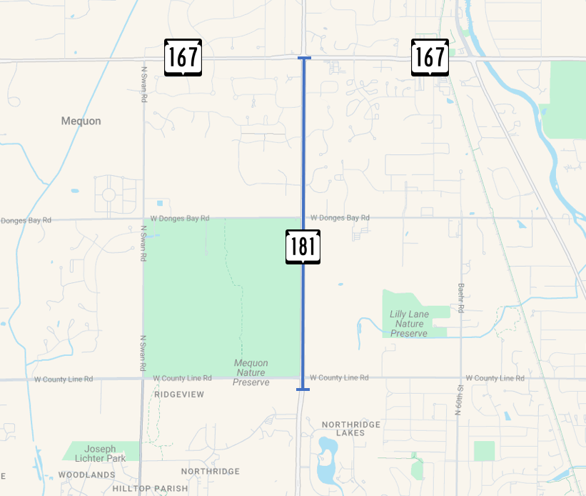 Pavement replacement project map