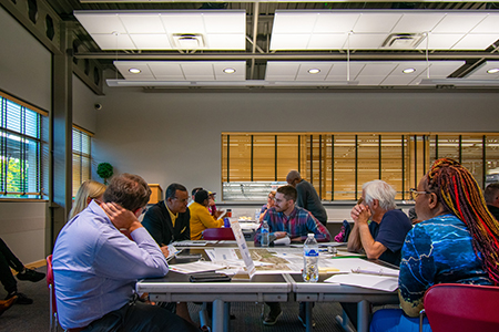 People sitting at a table at a planning meeting