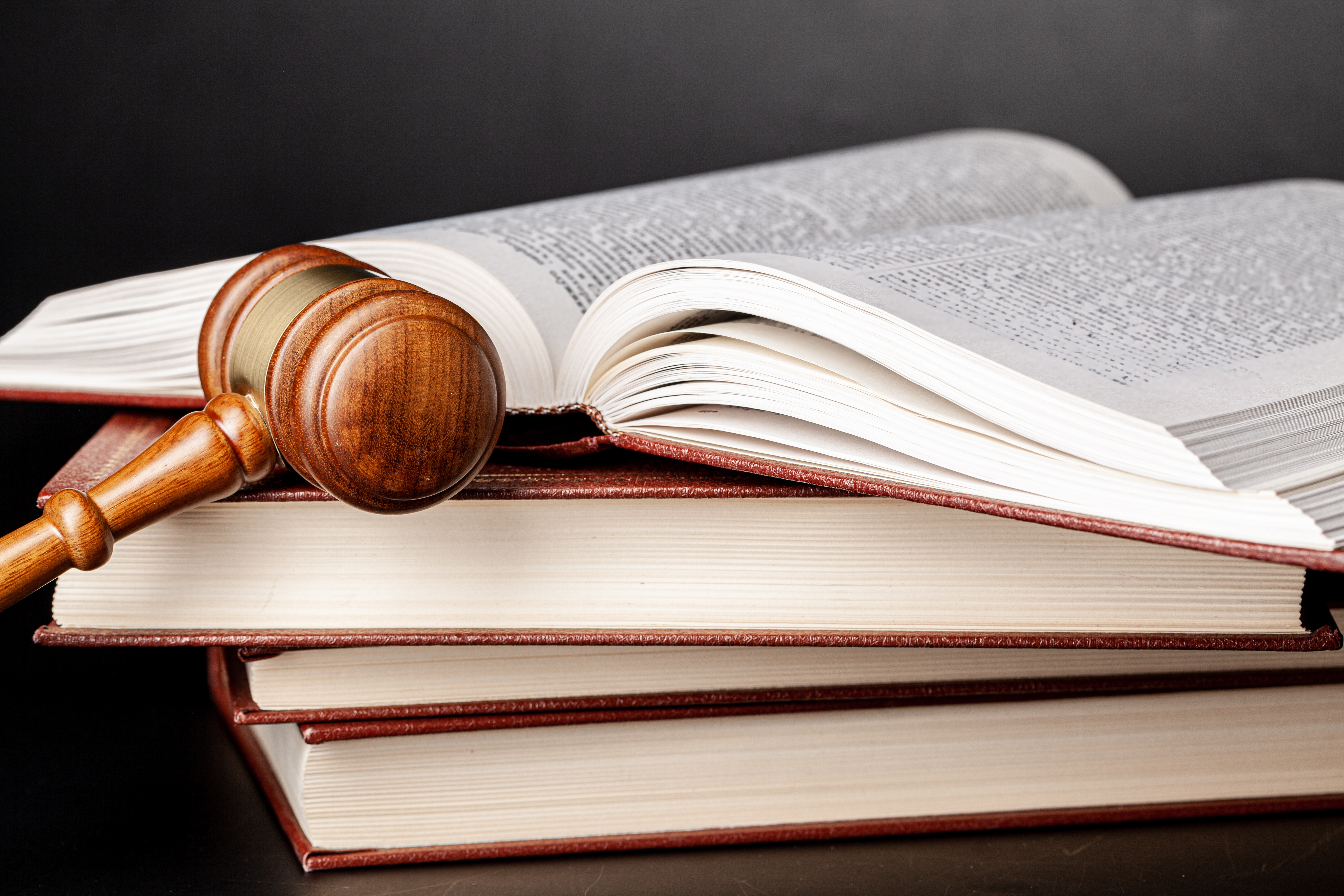 Photo of law books and gavel