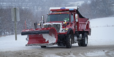 Red snowplow