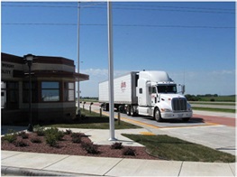 Truck at a weigh station