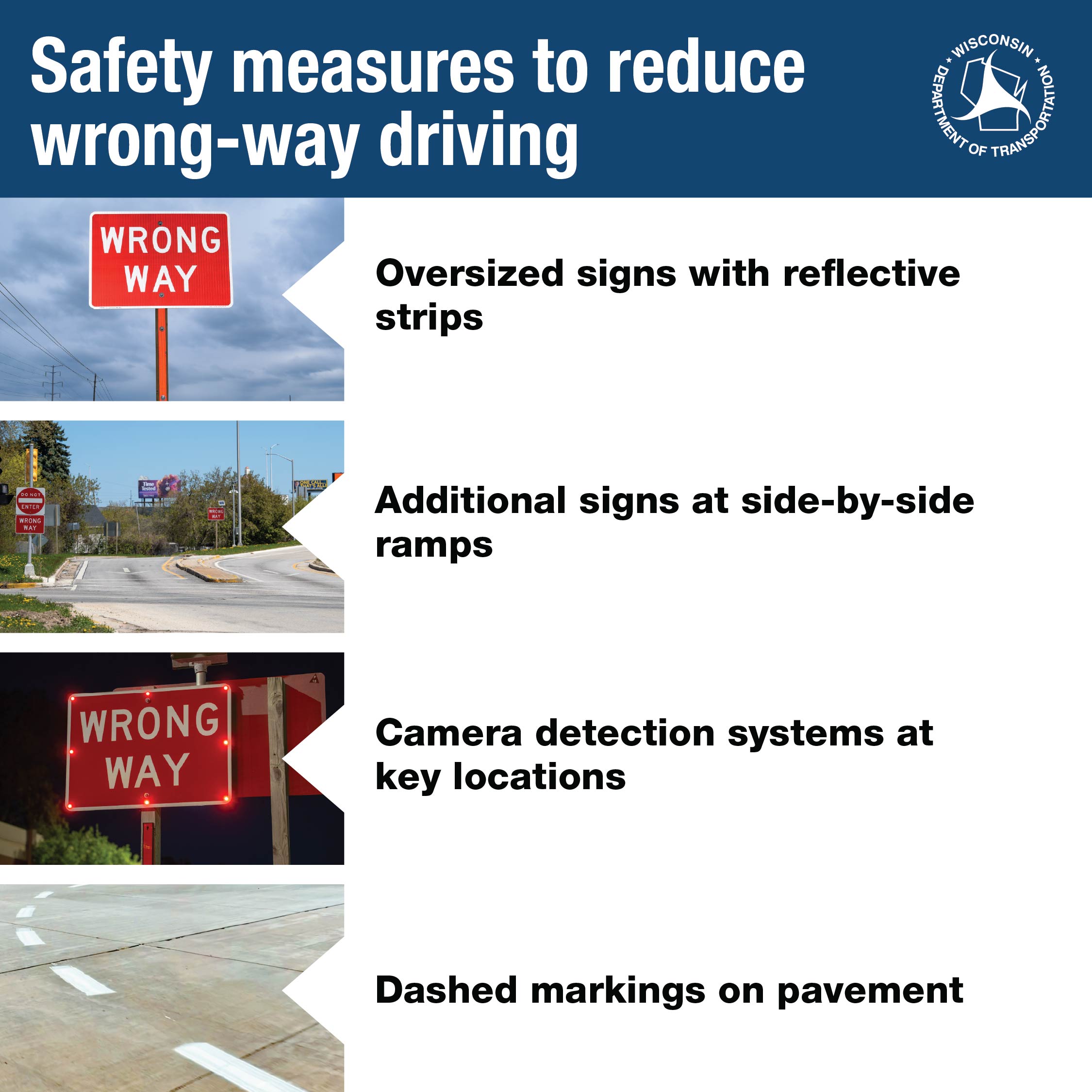 Image of safety measures to reduce wrong-way driving