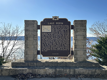 A historical marker sign