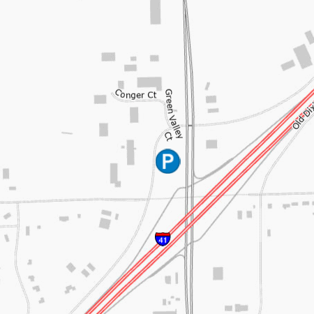 Park and ride North of Oshkosh