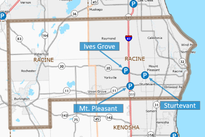 Racine County park and ride lots
