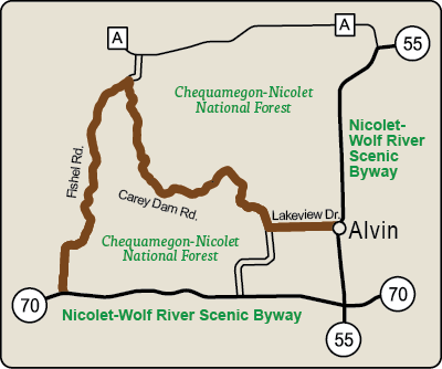 Map of Rustic Road 34