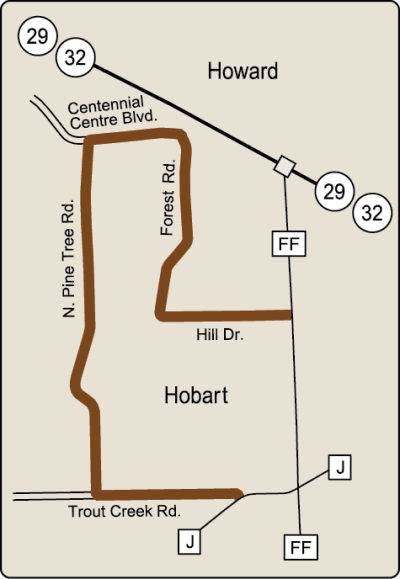 map of Rustic Road 40