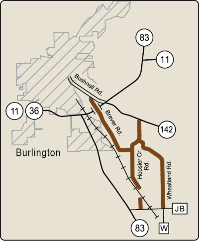 Map of Rustic Road 42