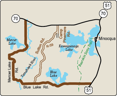Map of Rustic Road 58