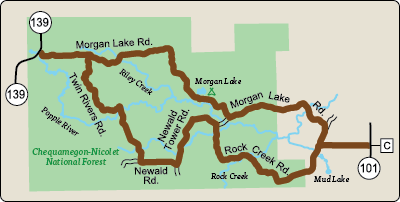 Map of Rustic Road 74