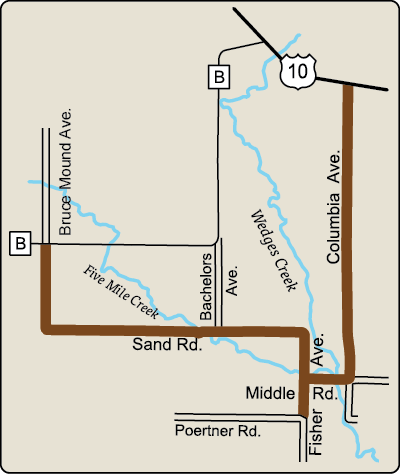 Map of Rustic Road 76